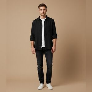 $60 Mode of One Mens Relaxed Long-Sleeve Shirt